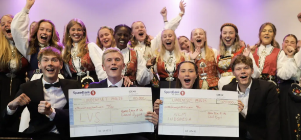 Lundeneset VGS samlet inn 1,2 millioner til fattige i Indonesia Foto: Lundeneset VGS