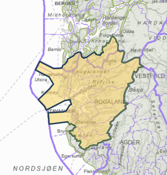 Vær Rogaland og deler av Vestland fra 25.juli 2023. Skjermdump: Meteorologene på X (tidligere Twitter)