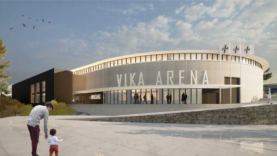 Vika arena. Illustrasjon: Jk arkitektur