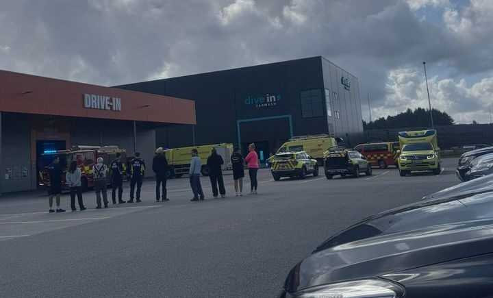 Bilbrann ved Obs-bygg. Foto: Tipser