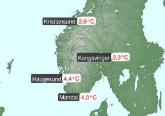 14 oktober. Første vinterdag. Foto: Meteorologene på X