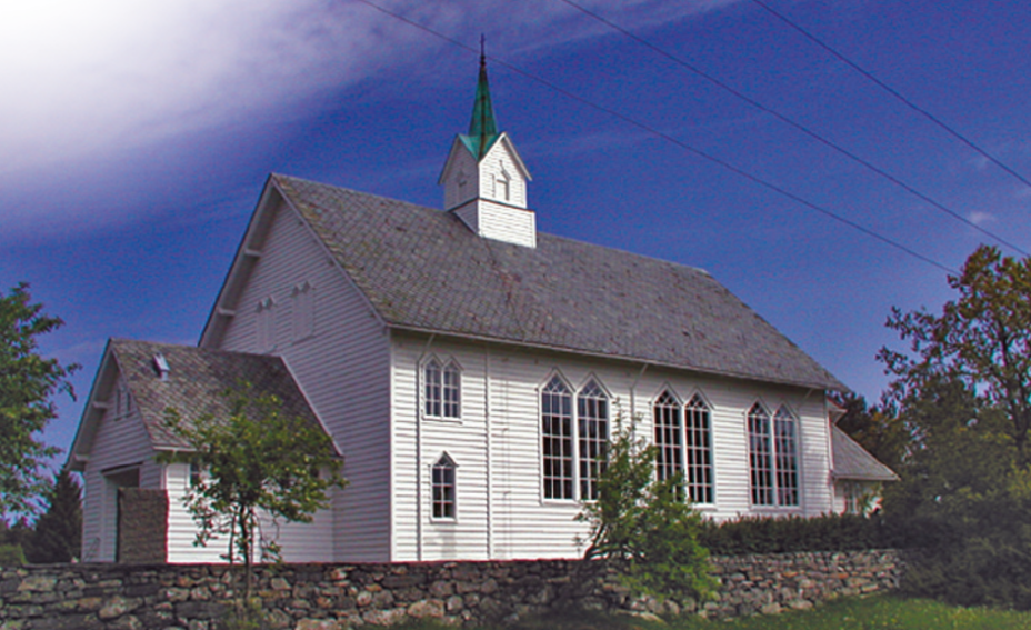 Moster kirke på Eikeland feirer150 år. desember 2024. Foto: Bømlo kommune/Privat