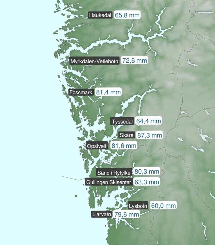 Foto: Meteorologene på X.