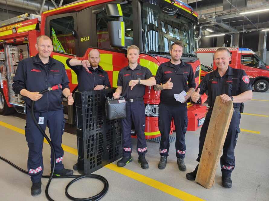 Vaktlag til Haugaland Brann og Redning IKS. Bildet er hentet fra Facebook.