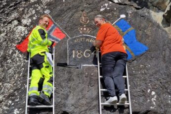 Jane Dunkley og Nils Konrad Bua tok malejobben selv. | Fotograf: Cathrine Grindheim/Haugesund kommune.