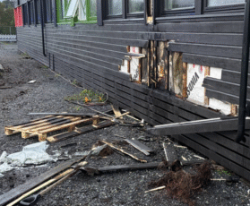 Brann Stord kristne skule. Foto: Politiet.