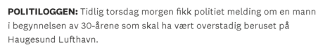 Skjermdump Haugesunds avis torsdag 14.august.