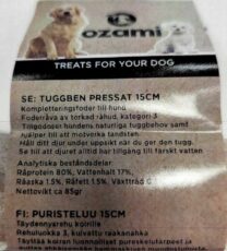 Ozami tyggebein. Foto: Mattilsynet