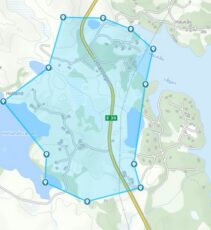 Kartbilde fra Statens vegvesen.