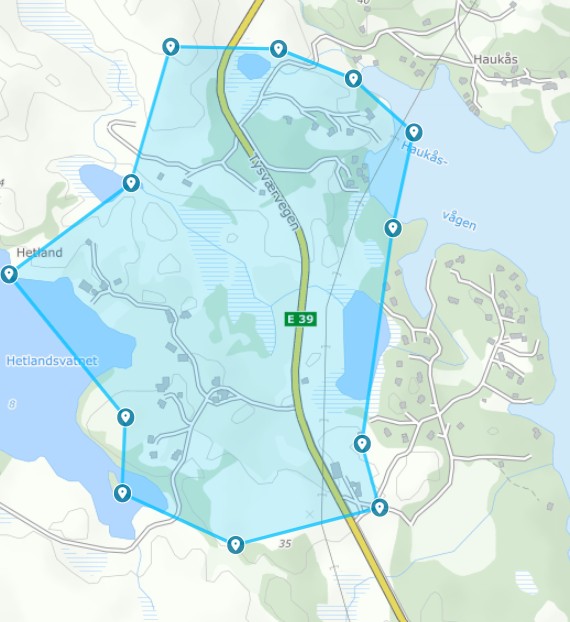 Kartbilde fra Statens vegvesen.